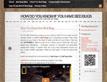 Tablet Screenshot of howdoyouknowifyouhavebedbugs.com